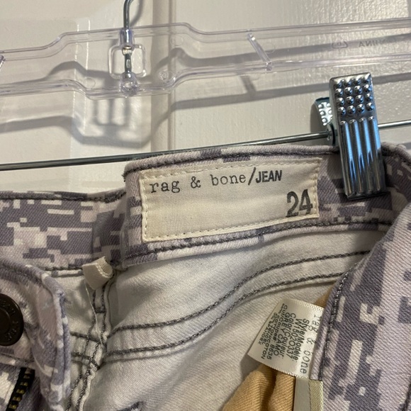 Rag & Bone Grey Camo Skinny Jeans Size 24 Style# W1502O337 - Picture 7 of 11
